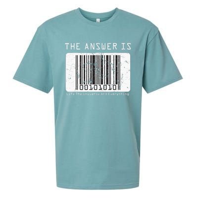 The Answer to Life The Universe and Everything in barcode Sueded Cloud Jersey T-Shirt