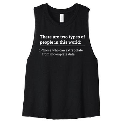 There Are Two Types Of People In This World Women's Racerback Cropped Tank