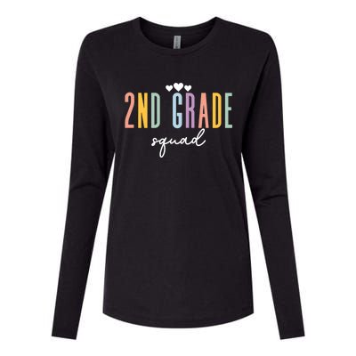 Teacher Appreciati To School 2Nd Second Grade Squad Gift Womens Cotton Relaxed Long Sleeve T-Shirt