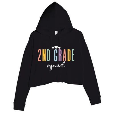 Teacher Appreciati To School 2Nd Second Grade Squad Gift Crop Fleece Hoodie