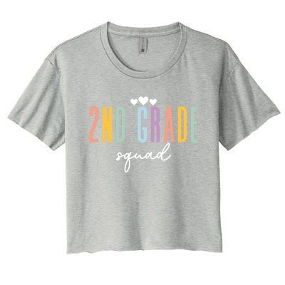 Teacher Appreciati To School 2Nd Second Grade Squad Gift Women's Crop Top Tee