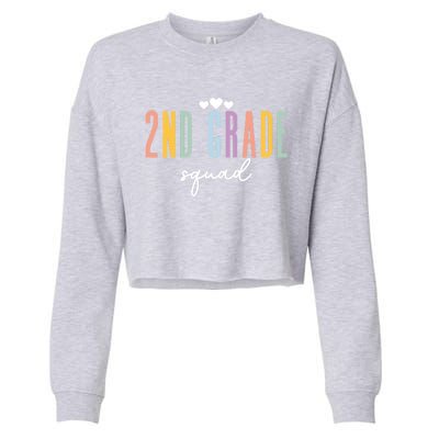 Teacher Appreciati To School 2Nd Second Grade Squad Gift Cropped Pullover Crew