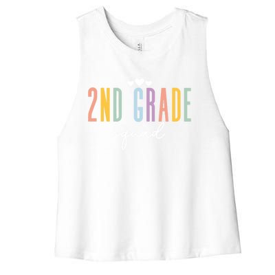 Teacher Appreciati To School 2Nd Second Grade Squad Gift Women's Racerback Cropped Tank