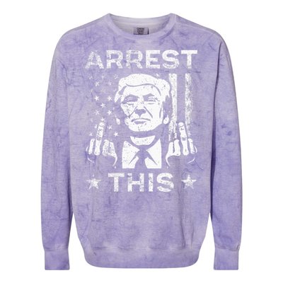 Trump Arrest This Fingers Colorblast Crewneck Sweatshirt