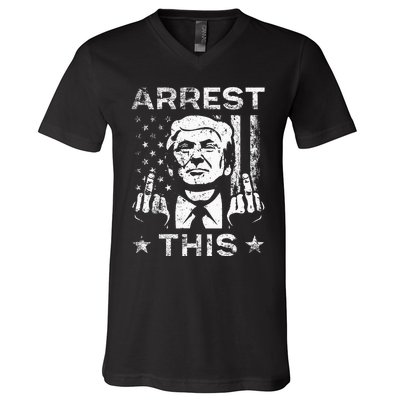 Trump Arrest This Fingers V-Neck T-Shirt