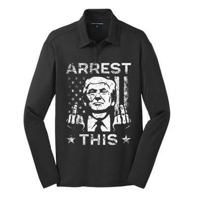 Trump Arrest This Fingers Silk Touch Performance Long Sleeve Polo