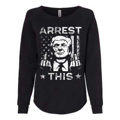 Trump Arrest This Fingers Womens California Wash Sweatshirt