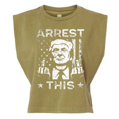 Trump Arrest This Fingers Garment-Dyed Women's Muscle Tee