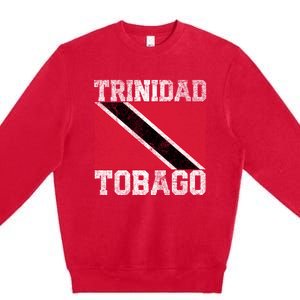 Trinidad And Tobago Flag National Pride Roots Country Family Meaningful Gift Premium Crewneck Sweatshirt