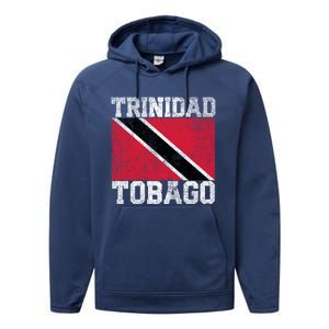 Trinidad And Tobago Flag National Pride Roots Country Family Meaningful Gift Performance Fleece Hoodie