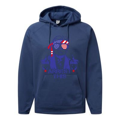 Trump Arrest This Funny Trump 2024 Convicted Felon Performance Fleece Hoodie