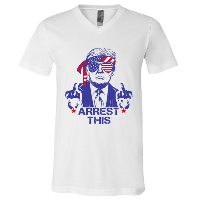 Trump Arrest This Funny Trump 2024 Convicted Felon V-Neck T-Shirt