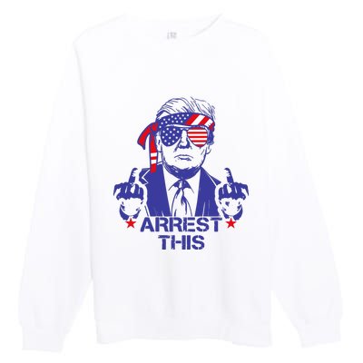 Trump Arrest This Funny Trump 2024 Convicted Felon Premium Crewneck Sweatshirt