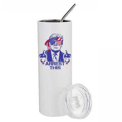 Trump Arrest This Funny Trump 2024 Convicted Felon Stainless Steel Tumbler