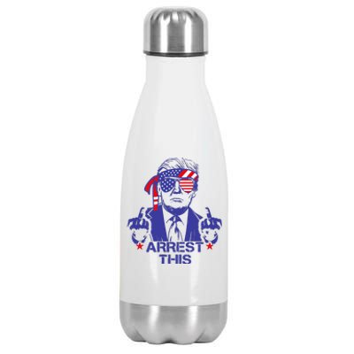 Trump Arrest This Funny Trump 2024 Convicted Felon Stainless Steel Insulated Water Bottle