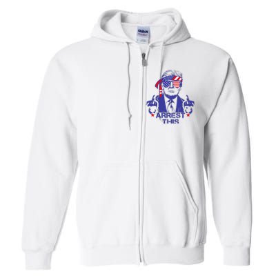 Trump Arrest This Funny Trump 2024 Convicted Felon Full Zip Hoodie