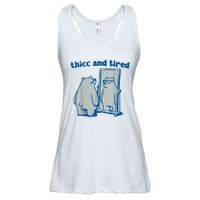 Thicc And Tired Bear Ladies Essential Flowy Tank