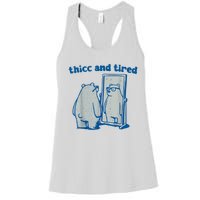 Thicc And Tired Bear Women's Racerback Tank