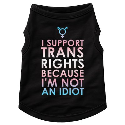 Transgender Ally Trans Pride Flag Support Doggie Tank