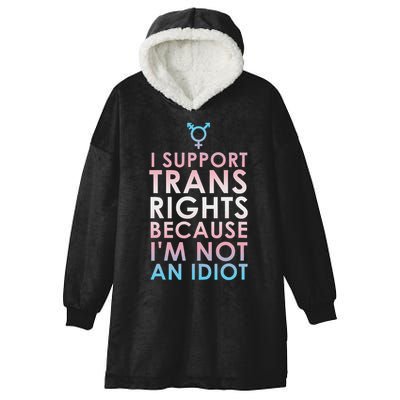 Transgender Ally Trans Pride Flag Support Hooded Wearable Blanket