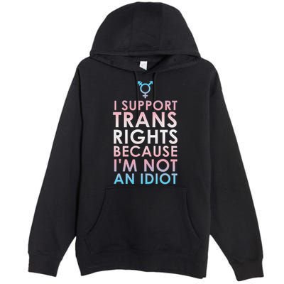 Transgender Ally Trans Pride Flag Support Premium Pullover Hoodie