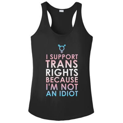 Transgender Ally Trans Pride Flag Support Ladies PosiCharge Competitor Racerback Tank