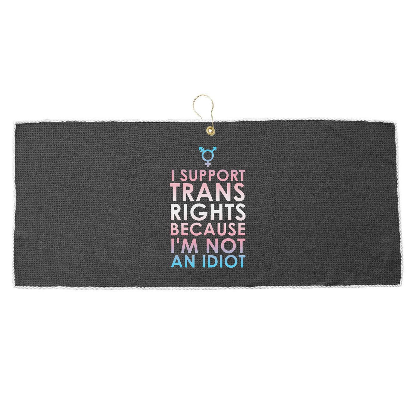 Transgender Ally Trans Pride Flag Support Large Microfiber Waffle Golf Towel
