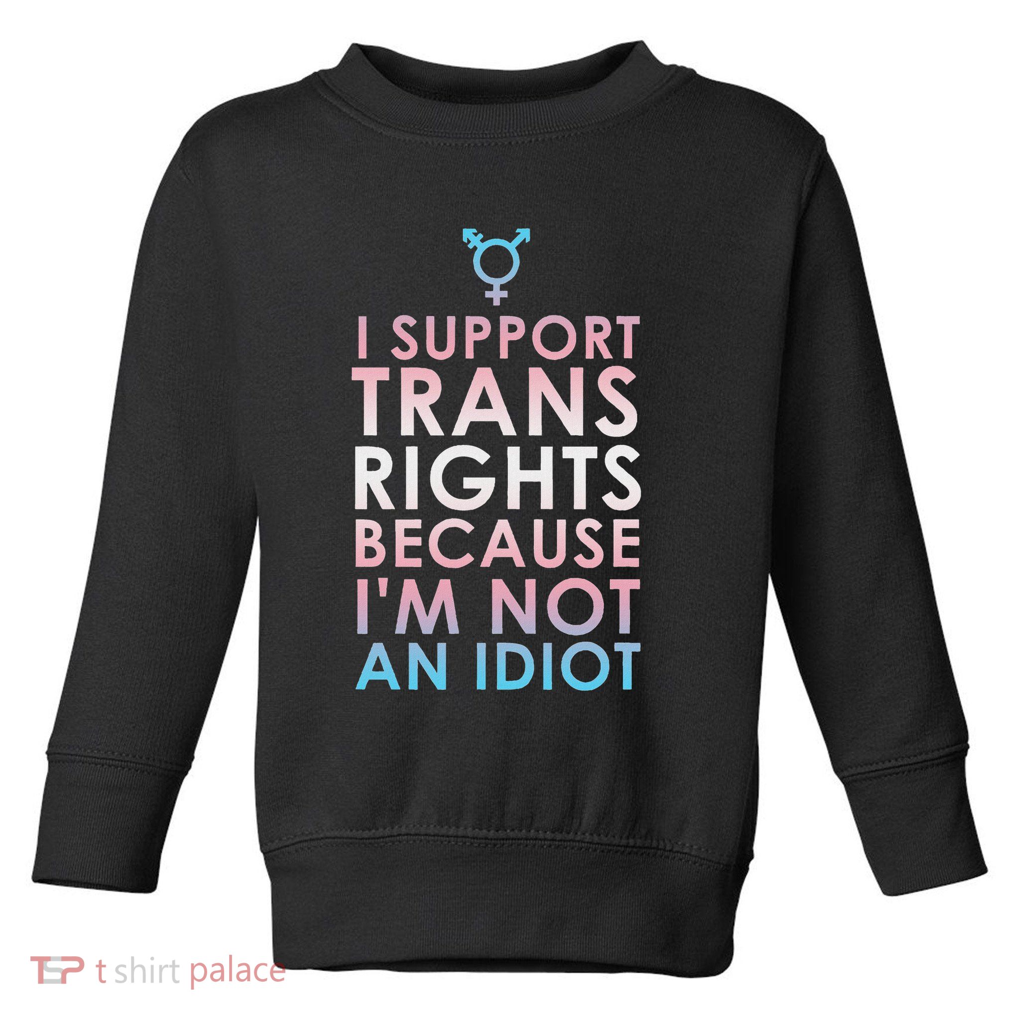 Transgender Ally Trans Pride Flag Support Toddler Sweatshirt