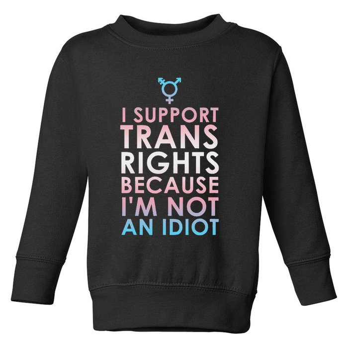 Transgender Ally Trans Pride Flag Support Toddler Sweatshirt