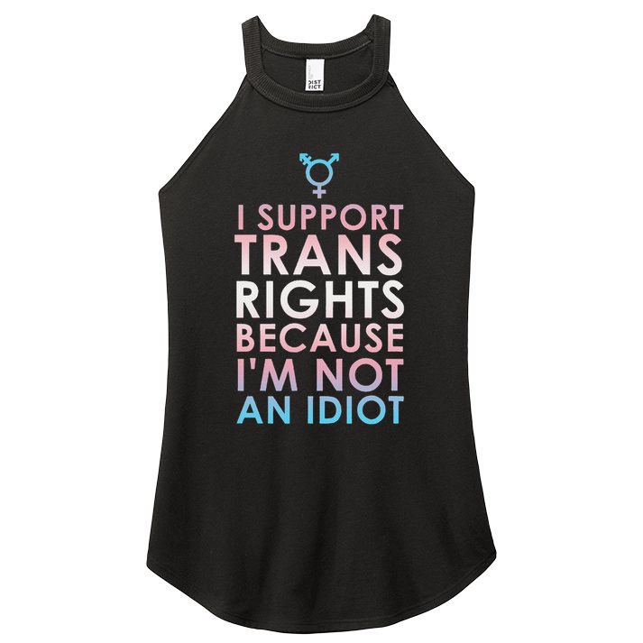 Transgender Ally Trans Pride Flag Support Women's Perfect Tri Rocker Tank