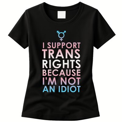 Transgender Ally Trans Pride Flag Support Womens T-Shirt