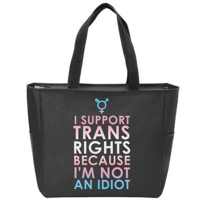 Transgender Ally Trans Pride Flag Support Zip Tote Bag