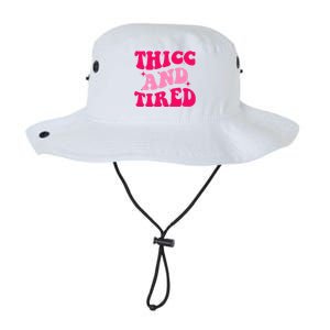 Thicc And Tired Funny Saying Groovy Great Gift Legacy Cool Fit Booney Bucket Hat