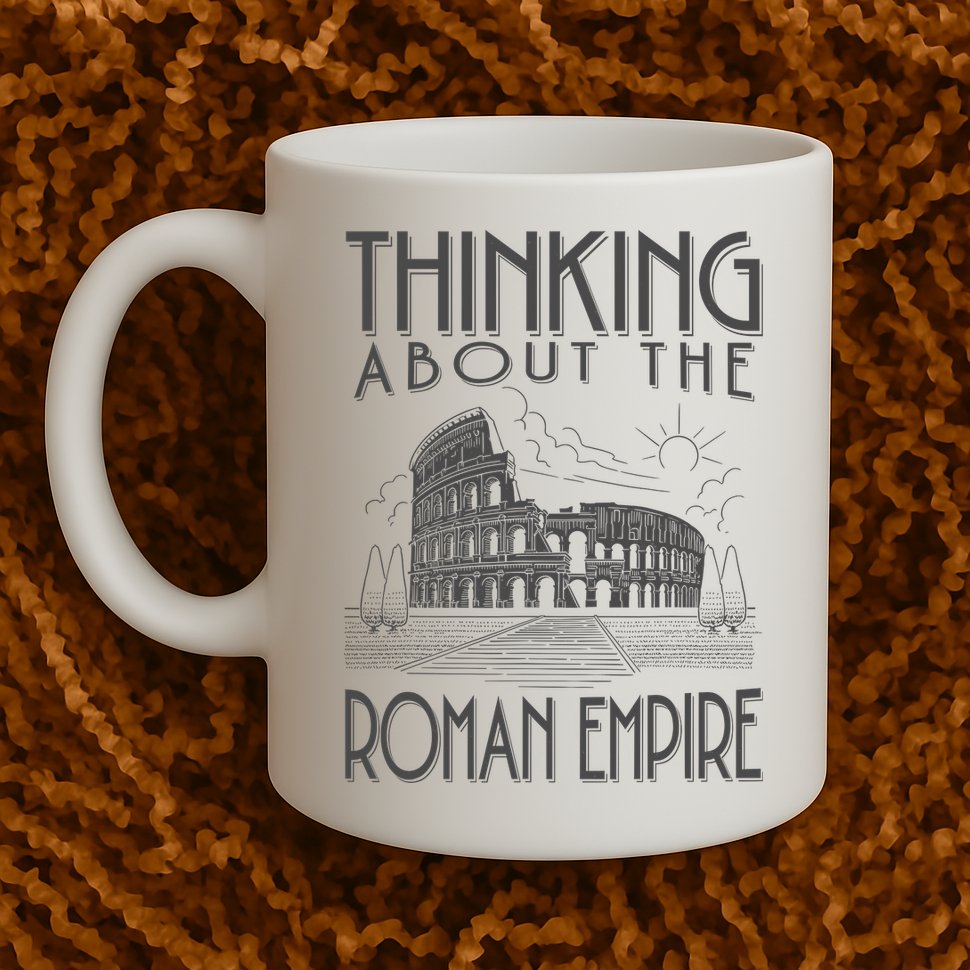 Thinking About The Roman Empire Funny Rome Meme Dad Joke Mug