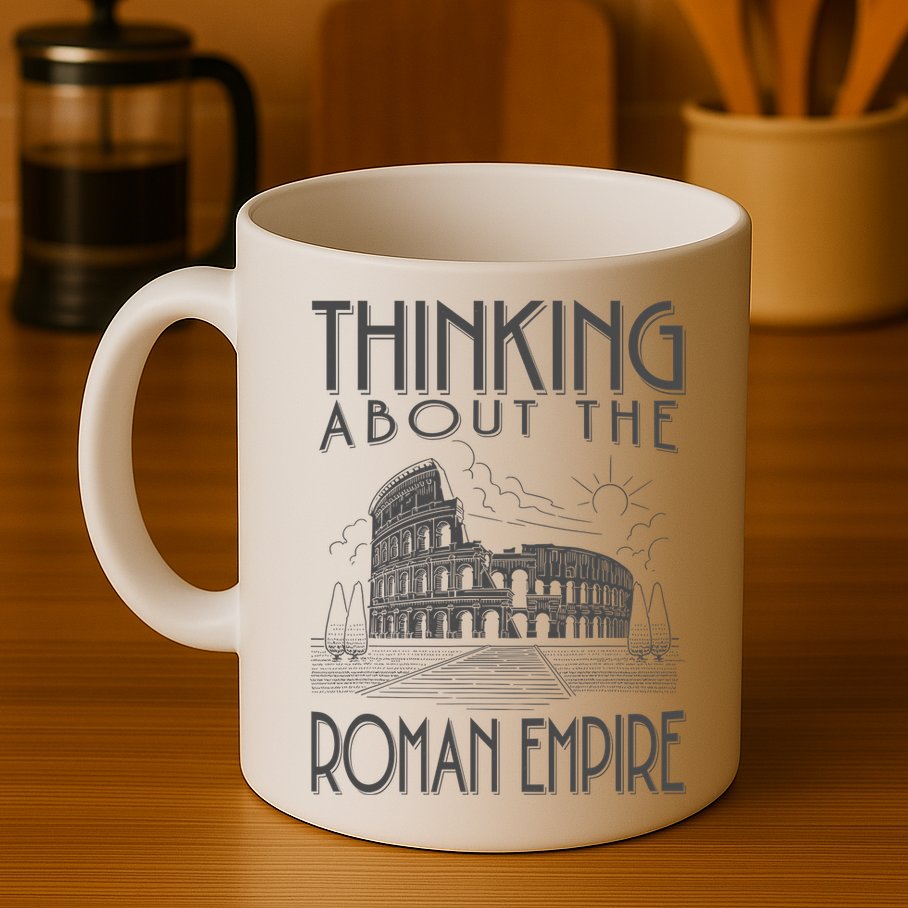 Thinking About The Roman Empire Funny Rome Meme Dad Joke Mug