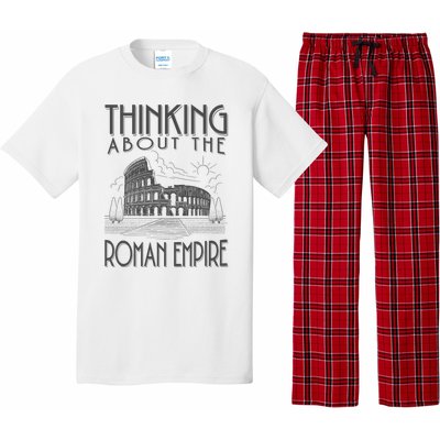 Thinking About The Roman Empire Funny Rome Meme Dad Joke Pajama Set