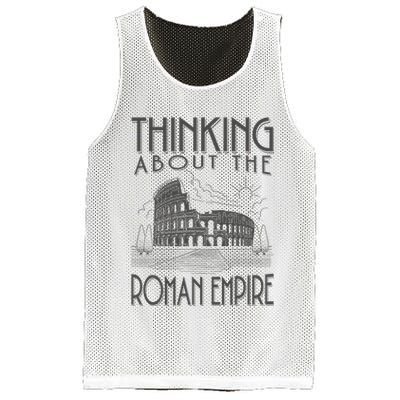 Thinking About The Roman Empire Funny Rome Meme Dad Joke Mesh Reversible Basketball Jersey Tank