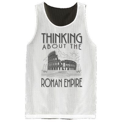 Thinking About The Roman Empire Funny Rome Meme Dad Joke Mesh Reversible Basketball Jersey Tank