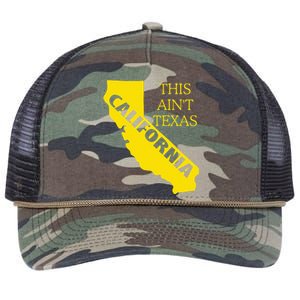 This ain't Texas CALIFORNIA Cali Vibes meme funny Retro Rope Trucker Hat Cap