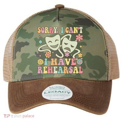 Theater Artist Theater Drama Play I Can't I Have Rehearsal Legacy Tie Dye Trucker Hat