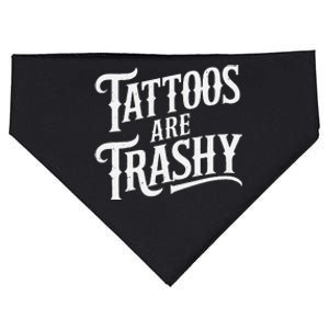 Tattoos Are Trashy Anti Tattoo Critics Funny Tattoo Haters USA-Made Doggie Bandana