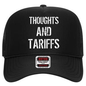 Thoughts And Tariffs Red Voters Kamala Harris Voters Saying High Crown Mesh Back Trucker Hat