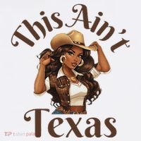 This AinT Texas Cowgirl Black Western Country Girl Flat Bill Trucker Hat