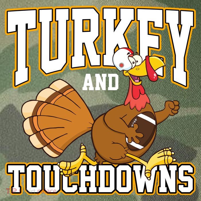 Turkey And Touchdowns Thanksgiving Football Legacy Tie Dye Trucker Hat