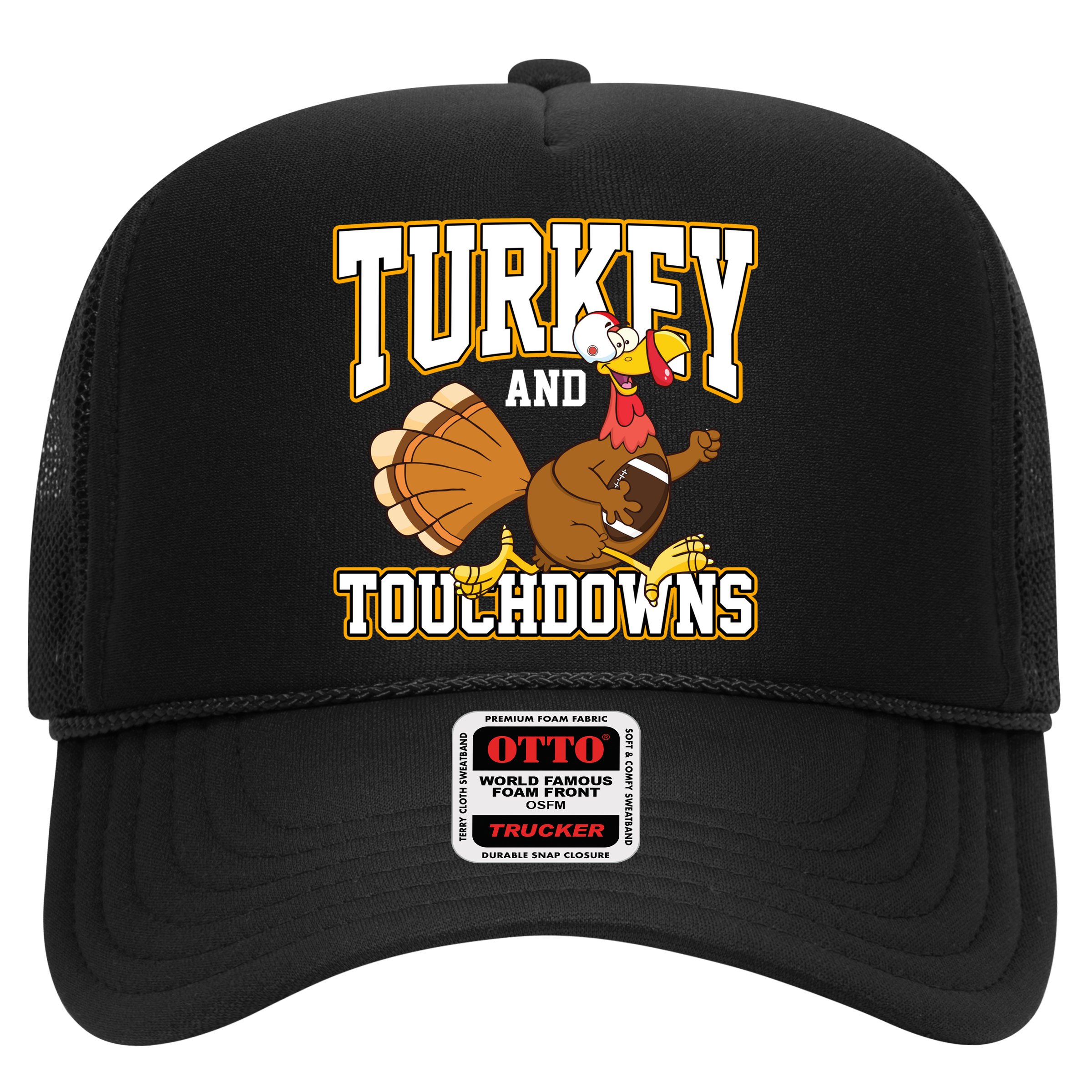 Turkey And Touchdowns Thanksgiving Football Hat