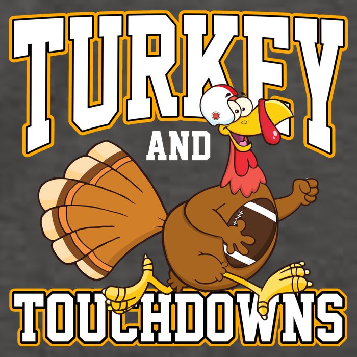 Turkey And Touchdowns Thanksgiving Football Vector Backpack