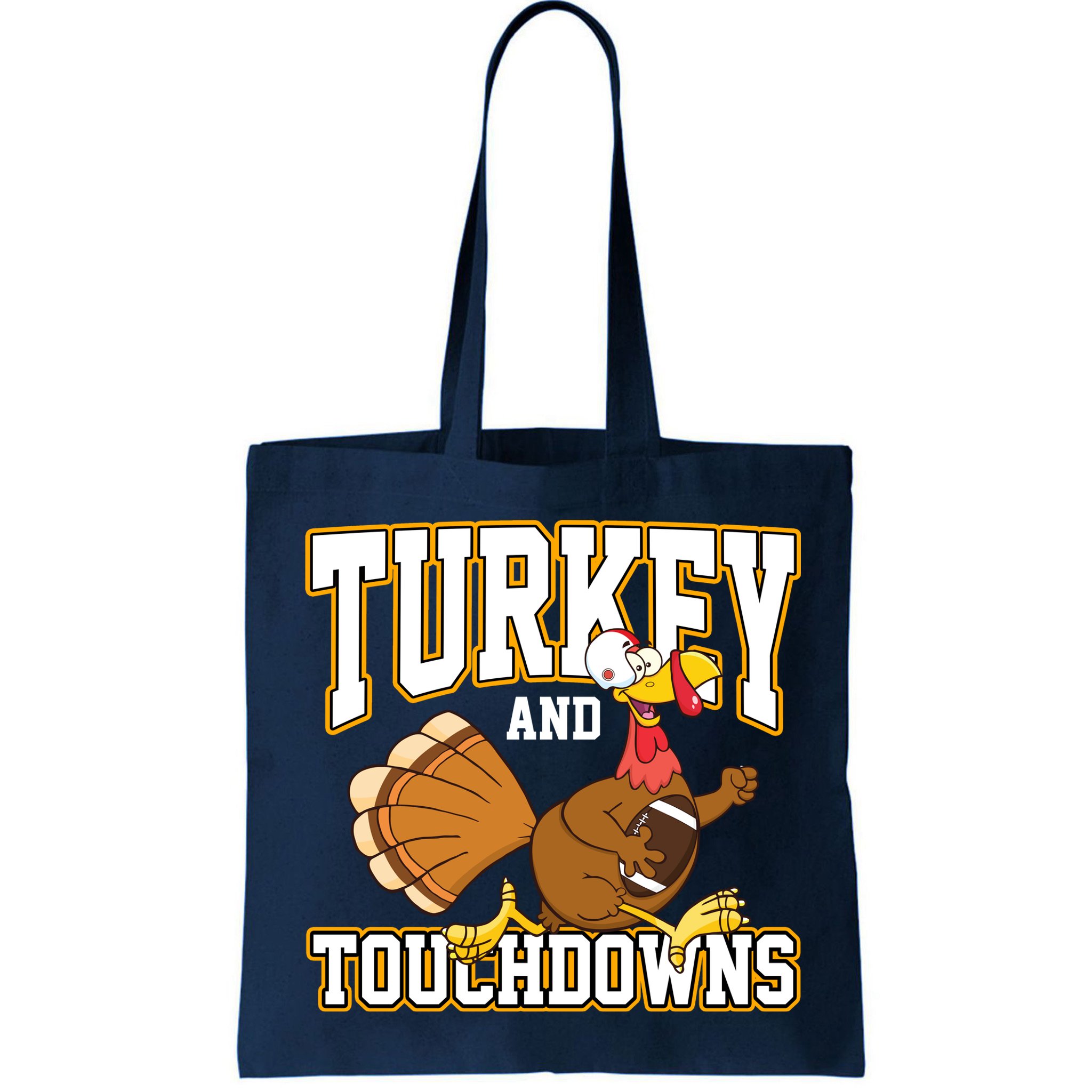 Turkey And Touchdowns Thanksgiving Football Bag