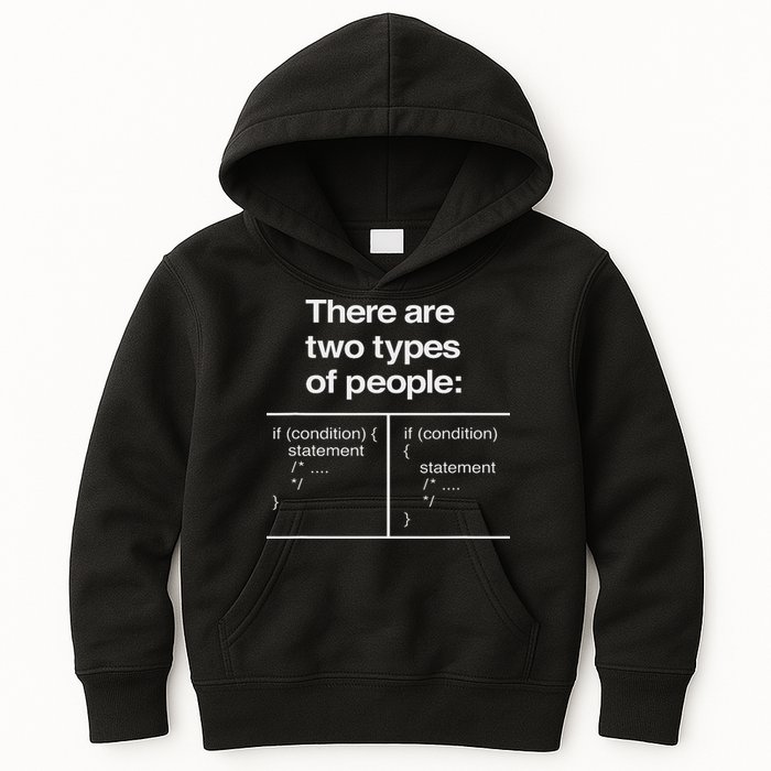 There Are Two Types Of People Funny Programmer Coder Kids Hoodie
