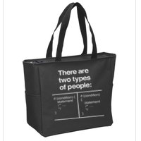 There Are Two Types Of People Funny Programmer Coder Zip Tote Bag