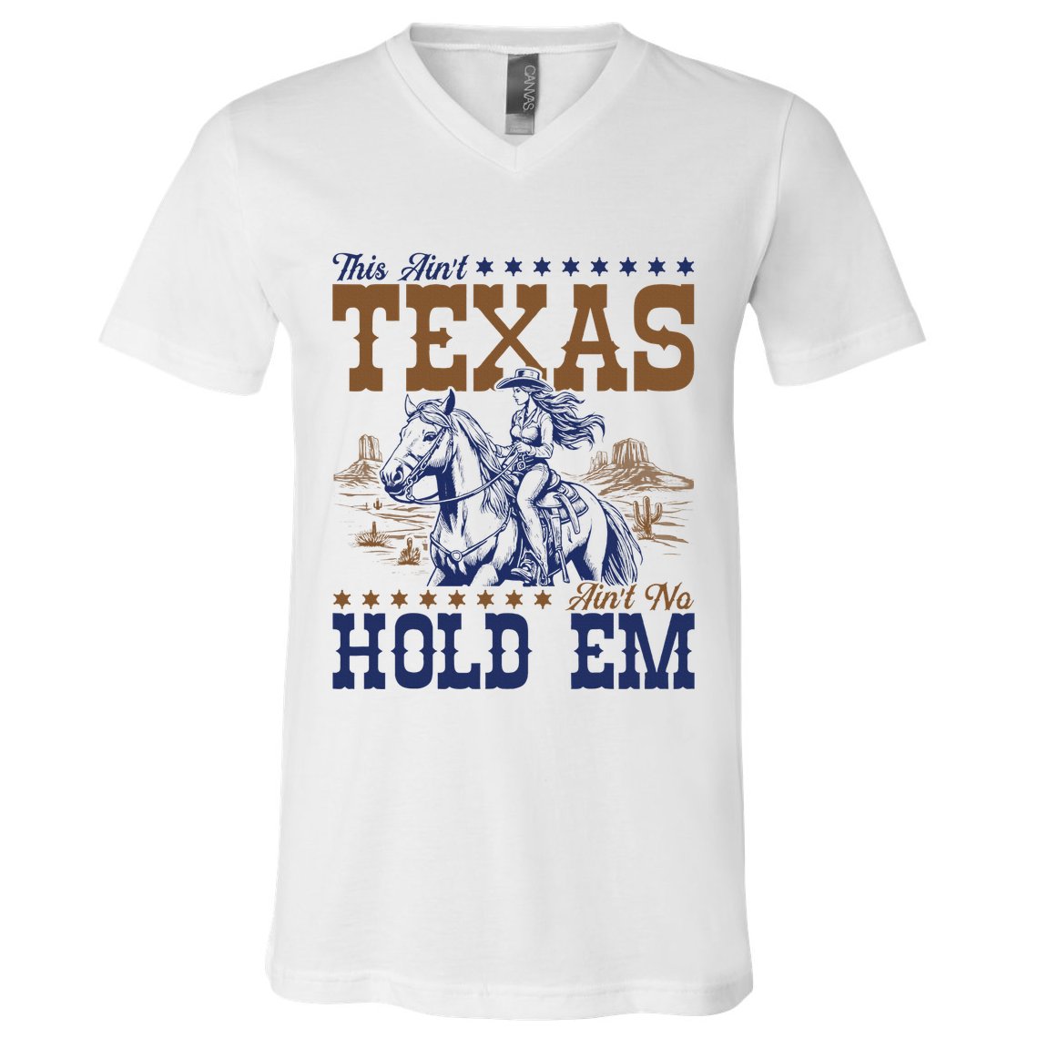 This AinT Texas AinT No Hold Em V-Neck T-Shirt